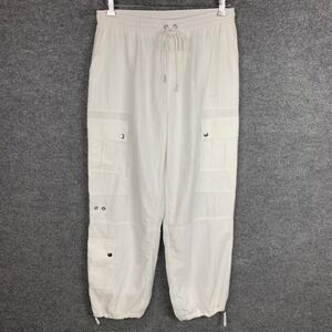 NEW $295 Cinq a Sept Nitsan Parachute Pants Cargo Drawstring Waist Women's M